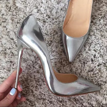Load image into Gallery viewer, Pumps High Heels Silver Sexy High Heels Shoes for Women Stilettos Fashion Luxury Party Shoes