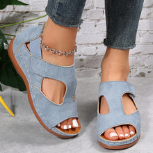 Load image into Gallery viewer, Casual Sandals Summer Shoes For Women Low Heels Velcro Shoes