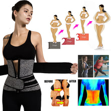 Load image into Gallery viewer, Tummy Sweat Shapewear Bodysuits Women Waist Trainer Slimming 2-3 Belts Workout Shaper Corset