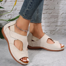 Load image into Gallery viewer, Casual Sandals Summer Shoes For Women Low Heels Velcro Shoes
