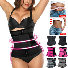 Load image into Gallery viewer, Tummy Sweat Shapewear Bodysuits Women Waist Trainer Slimming 2-3 Belts Workout Shaper Corset
