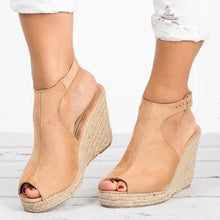 Load image into Gallery viewer, Fashion Women Platform Sandals Peep Toe Spartan Sandals Women Summer Wedges High Heel Shoes
